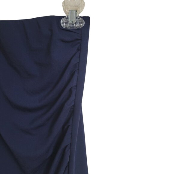 OGL MOVE Midnight Navy Blue Ruching Slit Midi Skirt Pull On Women’s Size‎ XS NWT - Picture 9 of 15